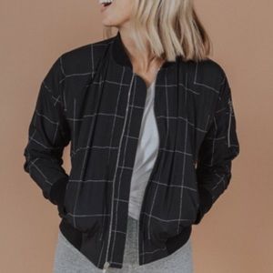Albion Fit windowpane bomber jacket